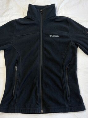 Columbia Black Full-Zip Fleece Jacket with Logo